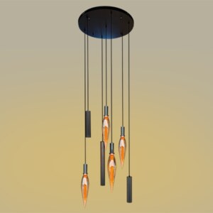 Hanglamp Emberdrop rond 4 + 3